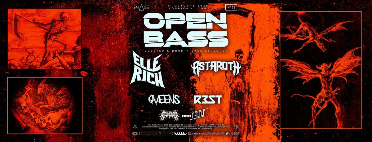 Open Bass #58: Halloween-издание с Elle Rich, Astaroth, Qveens, R3st